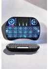 TV Uyumlu Mini Klavye Q Klavye Işıklı Tüm Cihazlara Uyumlu