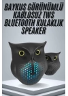 TWS Bluetooth Hoparlör Baykuş Tasarımlı Taşınabilir RGB Işıklı Uzun Pil Ömrü