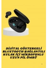 TWS Bluetooth Kulaklık Kulak İçi Kablosuz Dijital Göstergeli Çağrı Cevaplayabilen