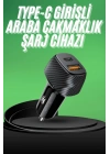 Type-C Girişli Araba Çakmaklık Şarj Cihazı 38W Oto Çakmaklık