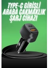 Type-C Girişli Araba Çakmaklık Şarj Cihazı 38W Oto Çakmaklık