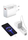 Type C Yüksek Hızlı Şarj Aleti Beyaz 120W Ultra Uzun Ömürlü