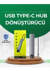 Type‑C Dönüştürücü – 2×USB3.0, SD/MS, 4K HDMI & RJ45 ile Profesyonel Kullanım