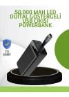 Ultra Güçlü 50.000 mAh Powerbank – LED Ekranlı, Çoklu Bağlantı Seçenekli, Akıllı Koruma Sistemli Şarj Ünitesi