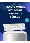 USB Alıcılı Kablosuz Klavye Mouse - Geniş Uyumluluk, Sessiz Tuşlar