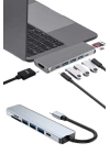 Usb Type-c Hub Dönüştürücü Çevirici Çoklayıcı Macbook Çevirici 8 Portlu