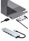 Usb Type-c Hub Dönüştürücü Çevirici Çoklayıcı Macbook Çevirici 8 Portlu
