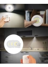 Uzaktan Kumanda İle Kontrol Edilebilen Yapışkanlı 3 Lü Kablosuz Led Spot Lamba