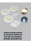 Uzaktan Kumanda İle Kontrol Edilebilen Yapışkanlı 3 Lü Kablosuz Led Spot Lamba