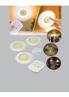 Uzaktan Kumanda İle Kontrol Edilebilen Yapışkanlı 3 Lü Kablosuz Led Spot Lamba