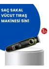 Uzun Pil Ömürlü LED Göstergeli Erkek Bakım Seti 5-in-1 Saç Sakal Tıraş Makinesi