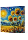Van Gogh 4 Ayçiçekleri - Çizgisiz Yan Boyamalı Defter