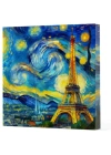 Van Gogh 9 Eyfel Kulesi - Çizgisiz Yan Boyamalı Defter