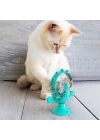 Vantuzlu Zilli İnteraktif Dönebilen Mama Kaplı Renkli Eğlenceli Eğitici Kedi Oyuncağı