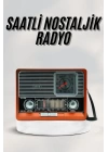Vintage Nostaljik Radyo AUX USB SD Kart Girişli Şarjlı Bluetooth Bağlantılı