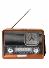 Vintage Nostaljik Radyo AUX USB SD Kart Girişli Şarjlı Bluetooth Bağlantılı