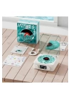 Waves Nostalji Plak Görünümlü Bluetooth Hoparlör 3d Ses Dalgası Retro Müzik Plak Mavi