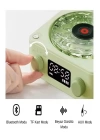 Waves Nostalji Plak Görünümlü Bluetooth Hoparlör 3d Ses Dalgası Retro Müzik Plak Yeşil