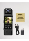 WiFi Destekli Mini Kamera – 180° Dönebilen Lens, 1080P Video, TFT Ekranlı