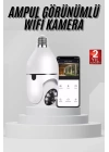 Wifi Güvenlik Kamerası 360 Derece Dönebilen Harekete Duyarlı Gece Görüşlü Ampul