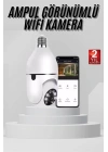 Wifi Güvenlik Kamerası 360 Derece Dönebilen Harekete Duyarlı Gece Görüşlü Ampul