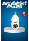 Wifi Güvenlik Kamerası Çift kameralı Ampule Takılabilir Sensörlü