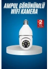 Wifi Güvenlik Kamerası Çift kameralı Ampule Takılabilir Sensörlü