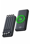 Wireless Powerbank 10000 Mah LED Ekranlı Dahili Kablolu Hızlı Şarj