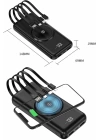 Wireless Powerbank 10000 Mah LED Ekranlı Dahili Kablolu Hızlı Şarj