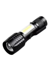 Wison Ws-5454 Taktik El Feneri Usb Şarj Edilebilir Kamp Feneri Cob Zumlanabilir Mini Taşınabilir El Feneri