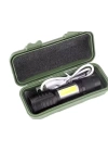 Wison Ws-5454 Taktik El Feneri Usb Şarj Edilebilir Kamp Feneri Cob Zumlanabilir Mini Taşınabilir El Feneri
