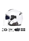 Y20 2x 1000m Telsiz Mesafeli 2 Kişi Bağlantılı Bluetooth Kask Kulaklık Fenerli İntercom