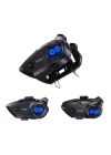 Y5x Rgb Işıklı Intercom 5 Kişi Bağlantılı 1000mah Motosiklet Bluetooth Kulaklık Seti