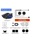 Y5x Rgb Işıklı Intercom 5 Kişi Bağlantılı 1000mah Motosiklet Bluetooth Kulaklık Seti