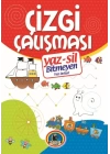 Yaz-Sil Çizgi Çalışması Bitmeyen Yazı Defteri+Tahta Kalm