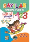 Yaz-Sil Sayılar Bitmeyen Yazı Defteri+Tahta Kalemi