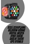 Yeni Nesil Akıllı Saat Çağrı Cevaplama Müzik Dinleme Plastik Kordon Mesaj Bildirimleri