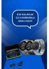 Yeni Nesil Akıllı Saat Ve Bluetooth Kulaklık Titreşim Bildirimleri Uyku Takibi