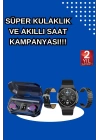 Yeni Nesil Kampanyası Bluetooth Bağlantılı Akıllı Saat ve Kablosuz Kulaklık Dijital Göstergeli