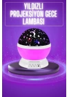 Yıldız Görünümlü Gece Lambası Renkli Masa Lambası Gökyüzü Projeksiyon