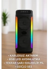 Yüksek Ses Güçlü Kablosuz Hoparlör  Karaoke Mikrofonlu