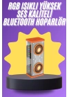 Yüksek Ses Kaliteli Kablosuz 5.0 Bluetooth Hoparlör RGB Işıklı