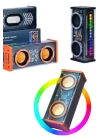 Yüksek Ses Kaliteli Kablosuz 5.0 Bluetooth Hoparlör RGB Işıklı