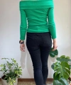 Kadın Kaşkorse Fitilli Madonna Yaka Body