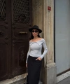 Kadın Madonna Yaka Omuz Dekolteli Bluz / Body / Triko