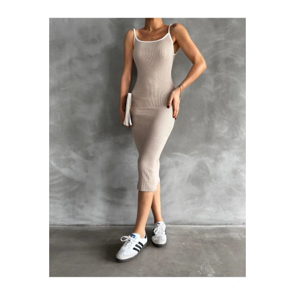 Askılı Kaskorse Yazlık Uzun Elbise