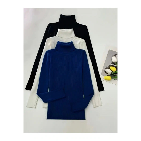 Balıkçı Yaka Kaşkorse Şardonlu Slimfit Boğazlı Kazak