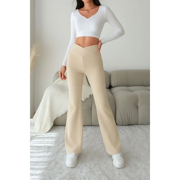 Kadın Bel Detaylı Pantolon