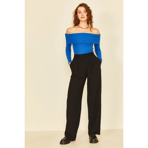 Saks Mavi Madonna Yaka Kaşkorse Body