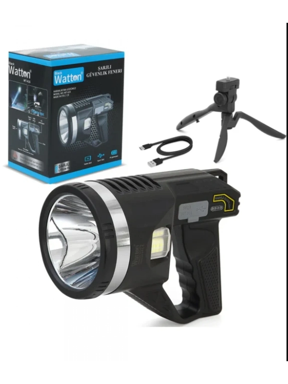 Tripod Şarjlı Güvenlik Feneri Wt-416